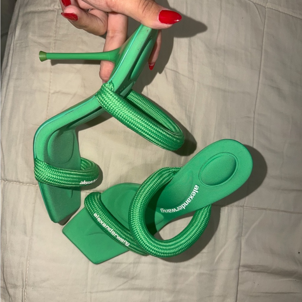 Alexander Wang Green Strappy Stiletto Heels